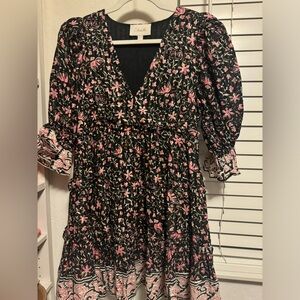 Cleobella pink and black mini dress, XS